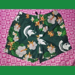 Michigan State Spartans Floral Swimming Trunks